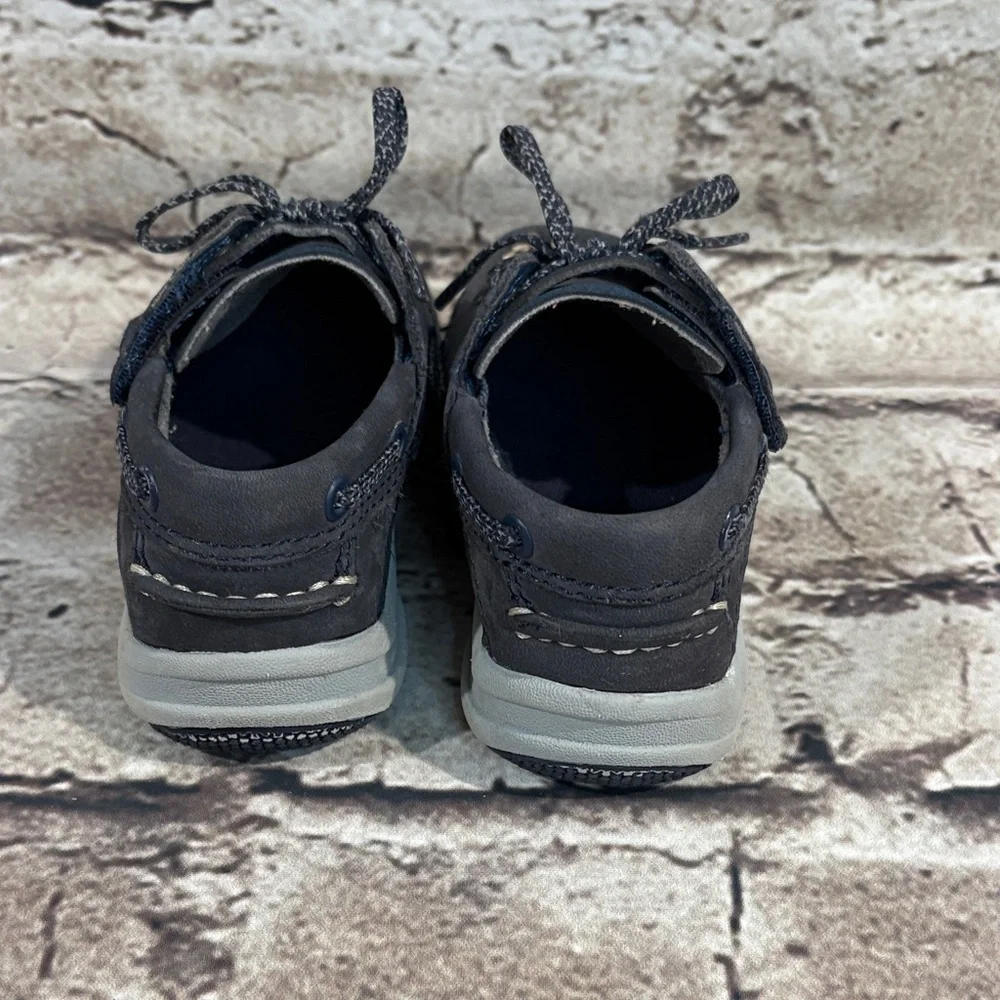 Sperry Toddler Blue Leather Top Sider Boat Shoes